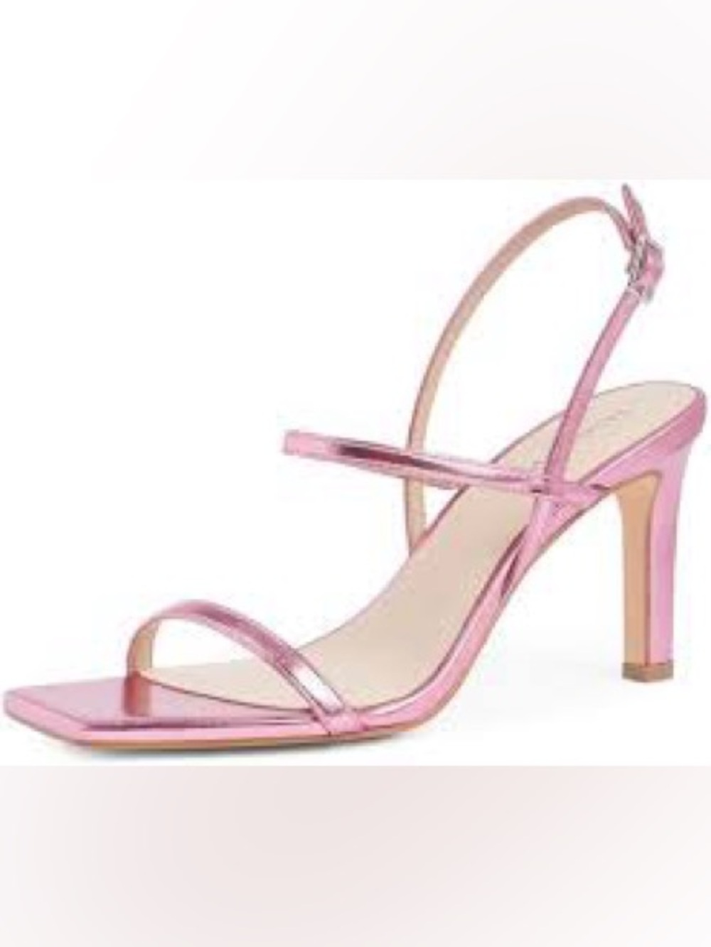 Modatopé Metallic Rose Strappy Block Heel Sandals - Rose Gold